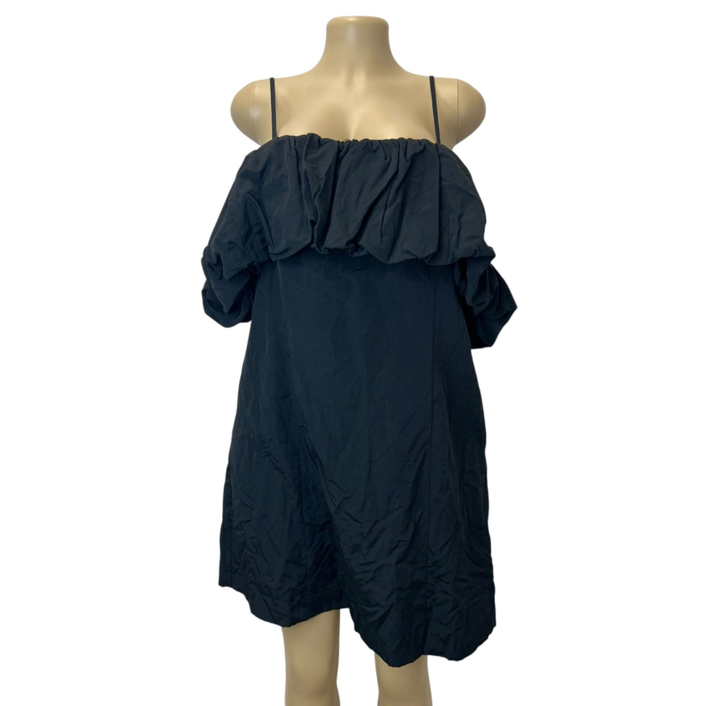 K-65 A New Day Women's Ruffle Mini A-Line Dress Black Size 16