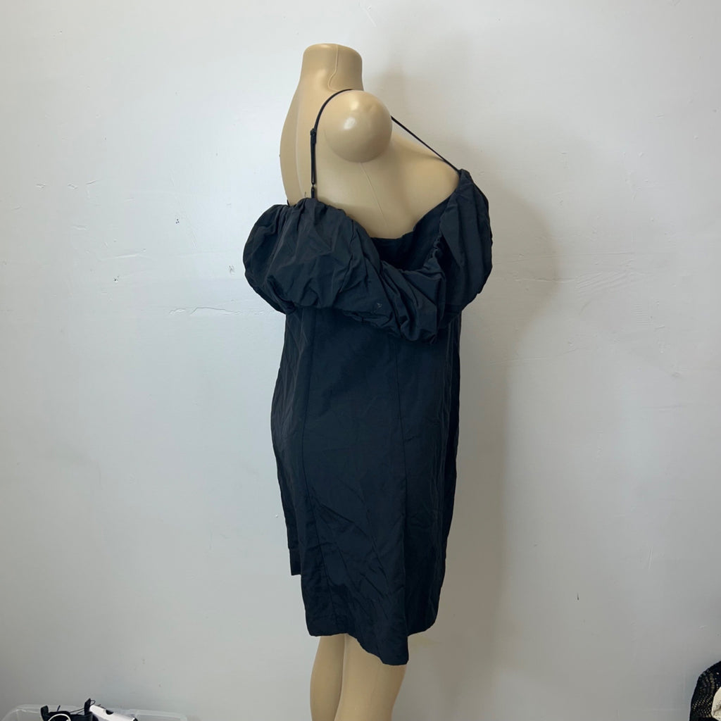 K-65 A New Day Women's Ruffle Mini A-Line Dress Black Size 16