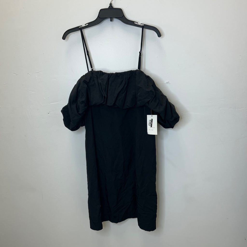 K-65 A New Day Women's Ruffle Mini A-Line Dress Black Size 16