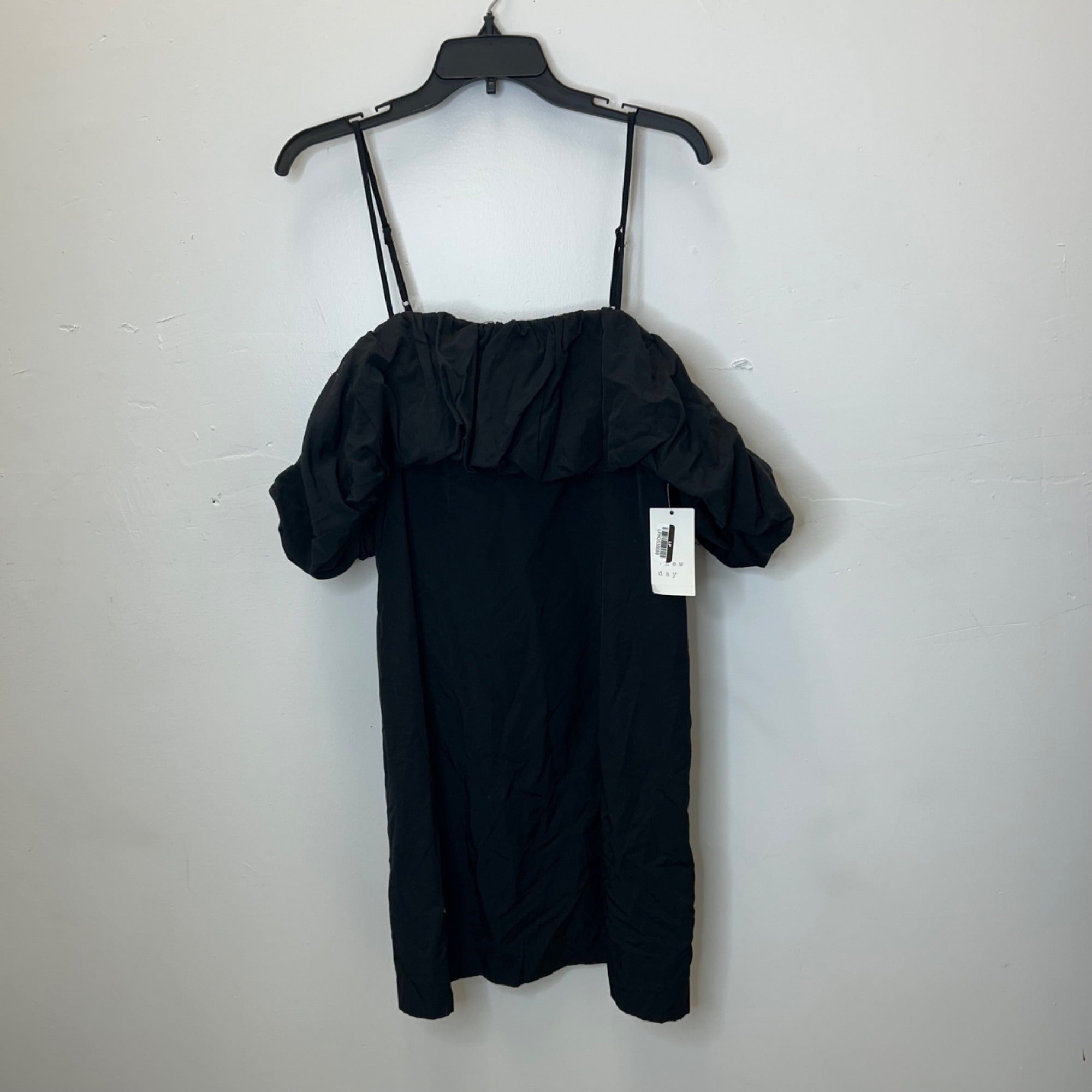 K-65 A New Day Women's Ruffle Mini A-Line Dress Black Size 16