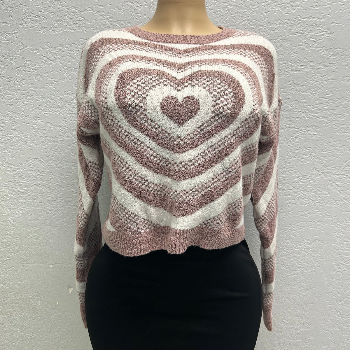 No Boundaries XL Jacquard Pullover Knit Sweatshirt