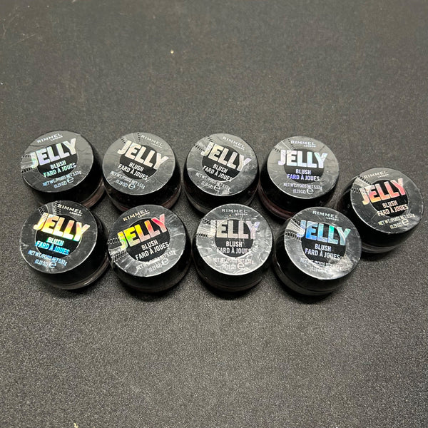 Rimmel Jelly Blush Assorted Shades Lot Of 9 Makeup Pots Lightweight Gel Formula