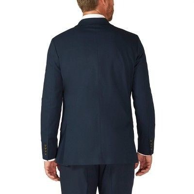 K-191 Haggar H26 Suit Jacket Tailored Fit Stretch Heavyweight Blue Men's Size 42R
