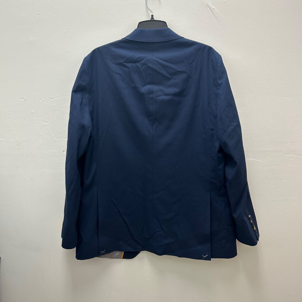 K-191 Haggar H26 Suit Jacket Tailored Fit Stretch Heavyweight Blue Men's Size 42R