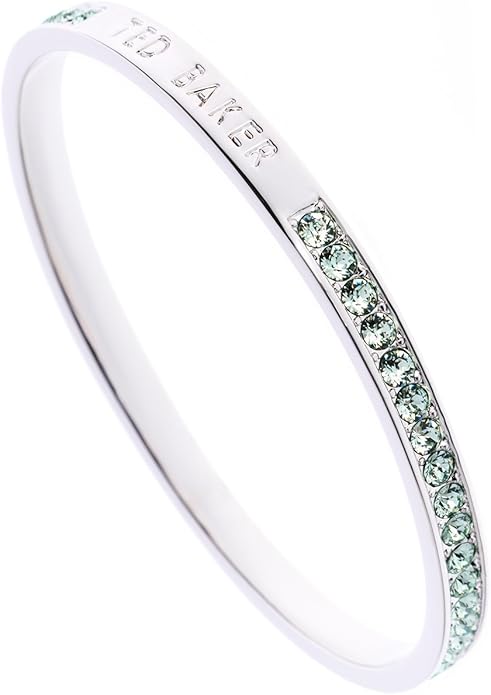 Ted Baker Clem Narrow Crystal Band Bangle, Silver, Mint