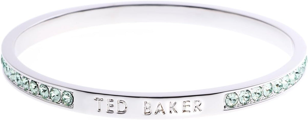 Ted Baker Clem Narrow Crystal Band Bangle, Silver, Mint