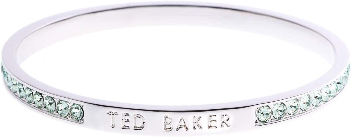 Ted Baker Clem Narrow Crystal Band Bangle, Silver, Mint