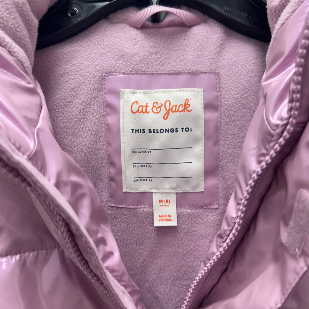 K-154 Cat & Jack Mauve Medium Girls' Hooded Puffer Jacket
