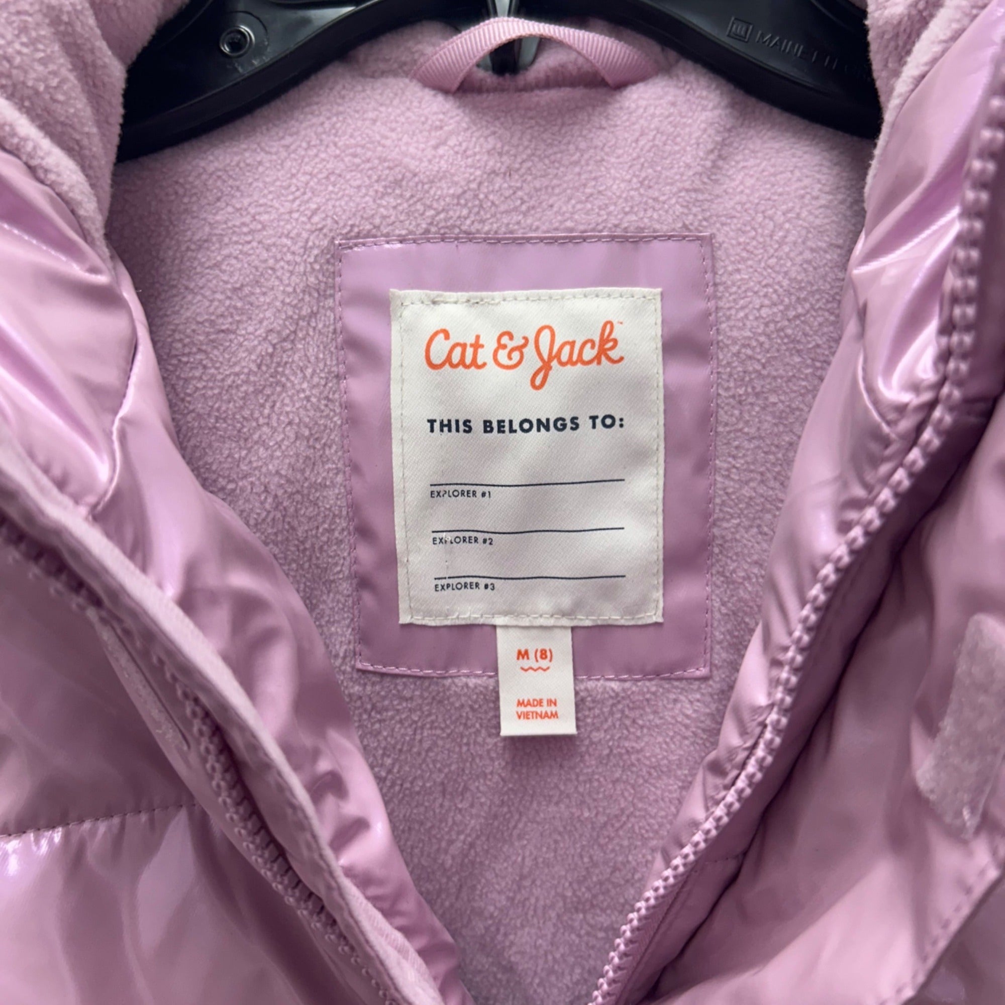 K-154 Cat & Jack Mauve Medium Girls' Hooded Puffer Jacket