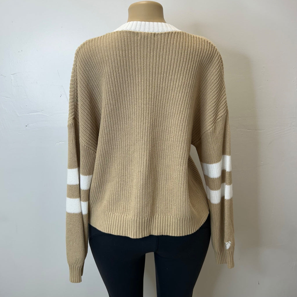 K-105 Wild Fable Women's Game Day V-Neck Button-Front Cardigan -Gold Size Medium