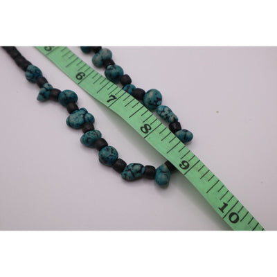 UNISEX Black and Blue Beaded Neckace, Pre-loved in Good Condition