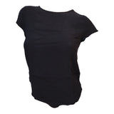 H&M Short Sleeve Basic Black Blouse, Round Neckline Women's Size 4