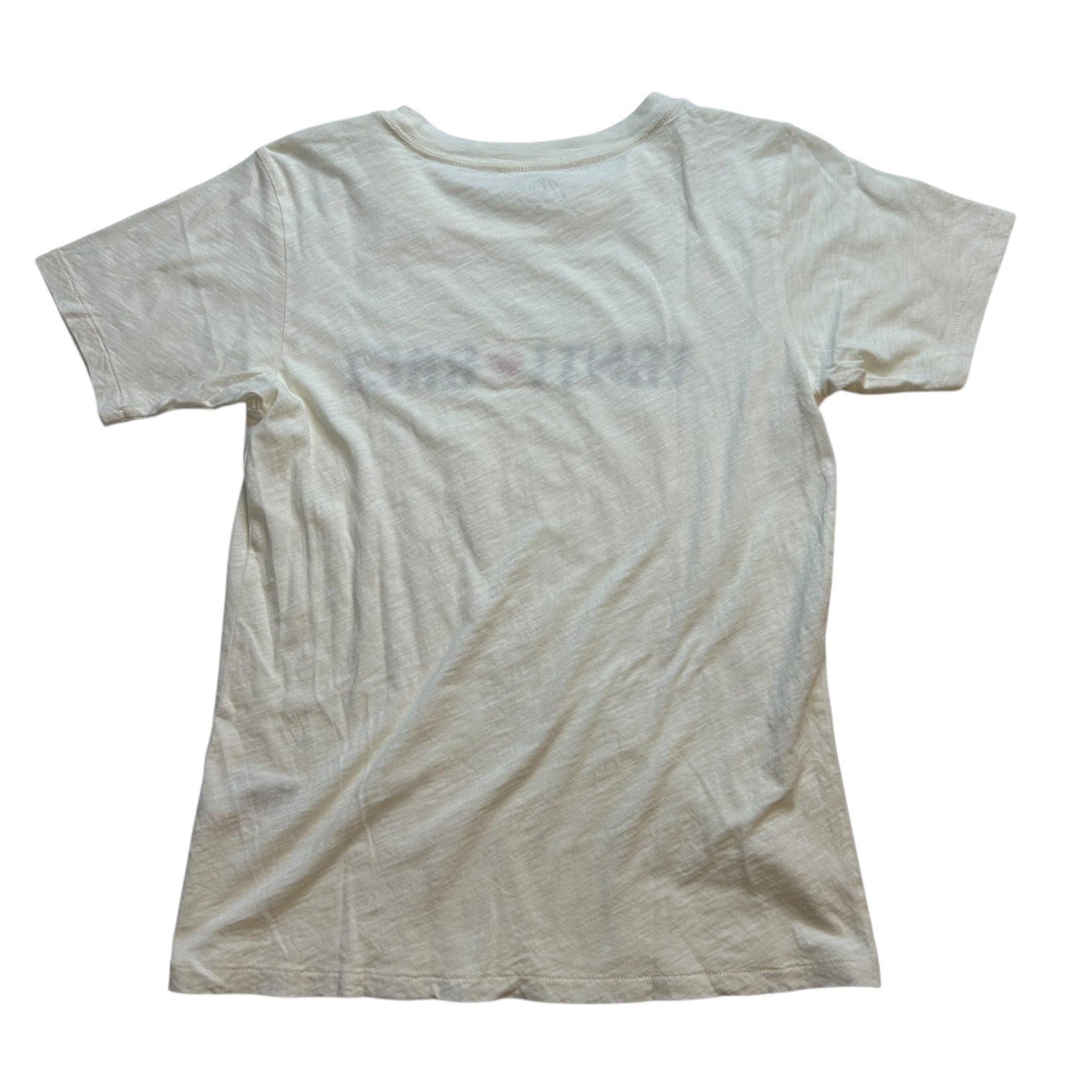 J.Crew Tanti Baci White Graphic Tee Shirt Women's Size Small
