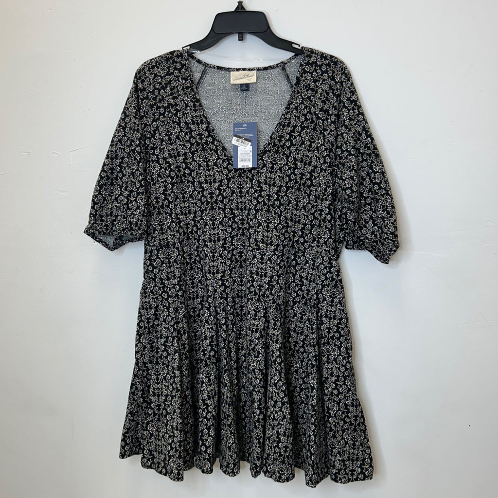 K-70 Universal Thread Women's Bell Elbow Sleeve Mini A-Line Dress Black Size Medium