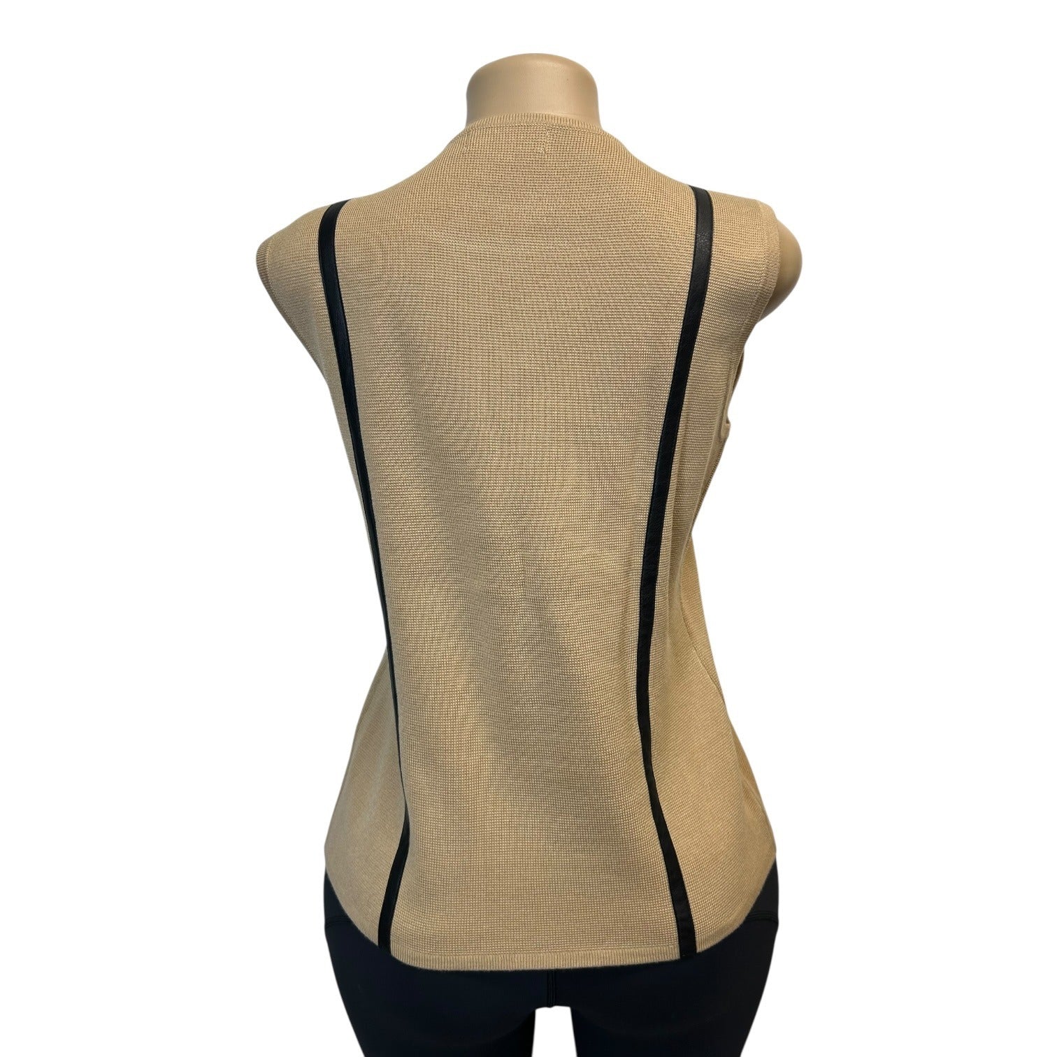 TG-39 Calvin Klein Women's Size Medium Taupe and Black Sleeveless Tank Top
