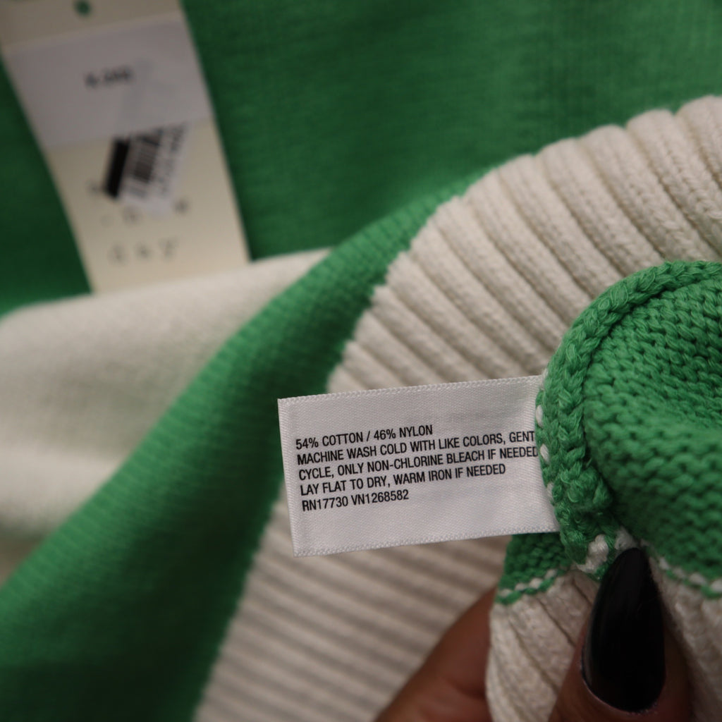 K-243 A New Day Pullover Sweater Long Sleeve Green Size Medium