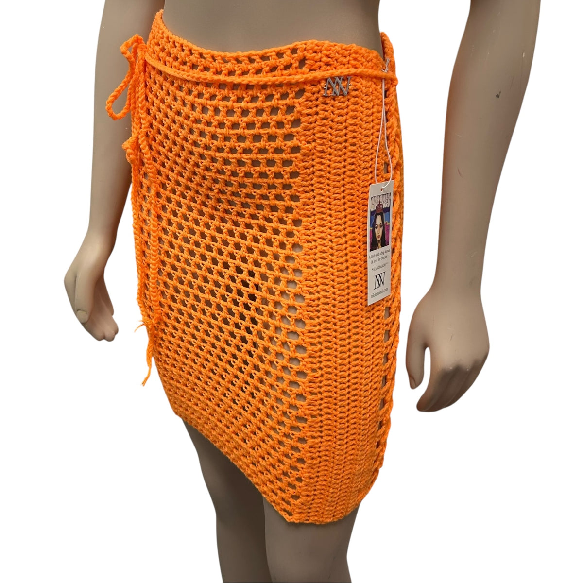 Orange Lace Up Cover Up Skirt by Nikita Naomi