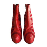 Wild Rose Bryna-03 Red Platform High Heel Booties Women's Size 6.5