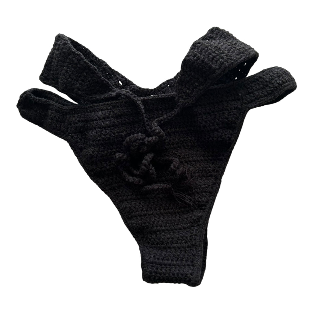 Black Body Wrap Crochet Bikini Bottom by Nikita Naomi