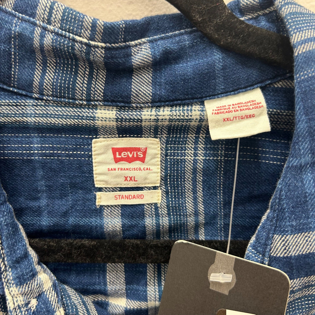 K-192 Levi's Western Shirt Classic Standard Fit Chambray Long Sleeve Men's Size XXL