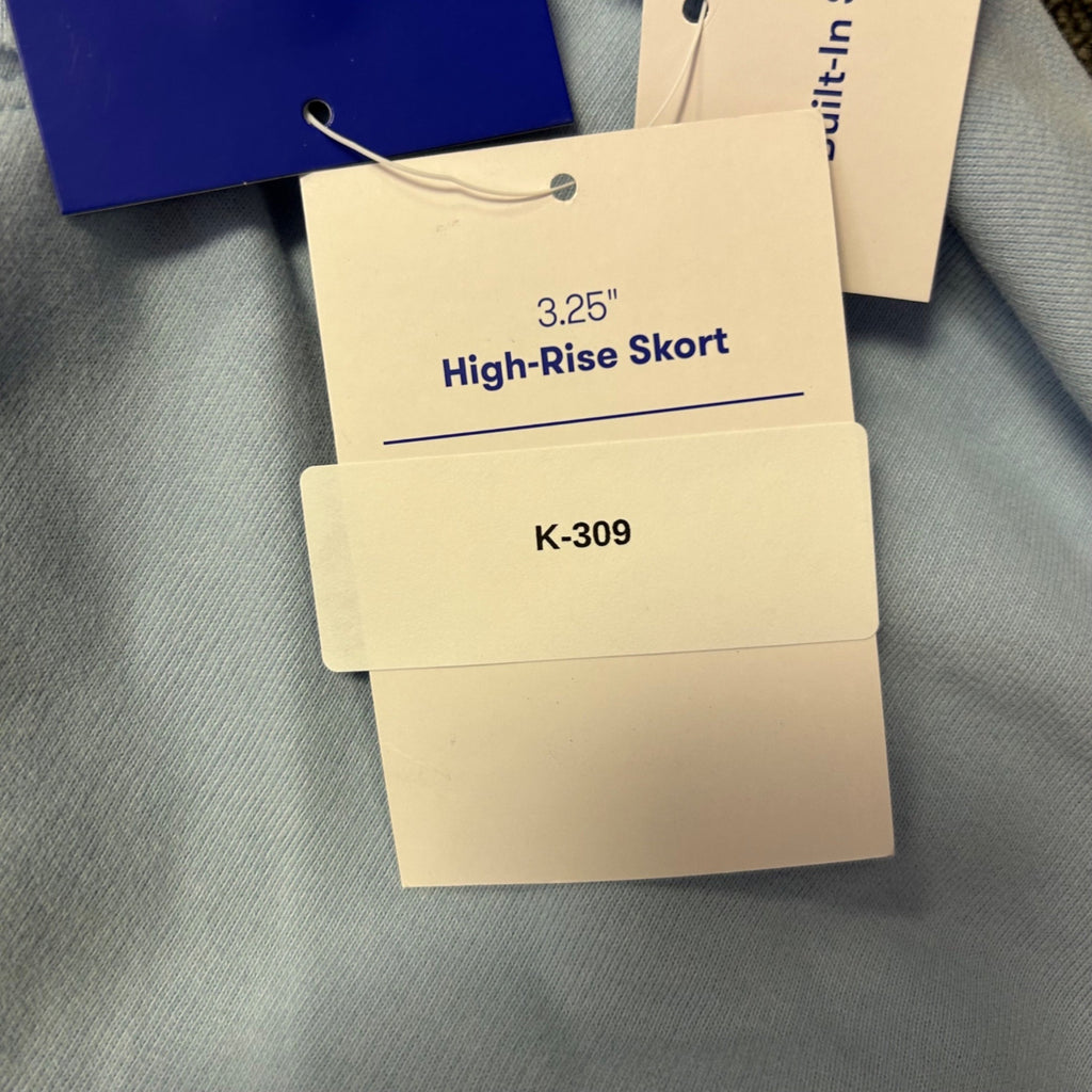 K-309 JoyLab Womens 3.25" High-Rise Light Blue Skort Built-In Shorts Size Small