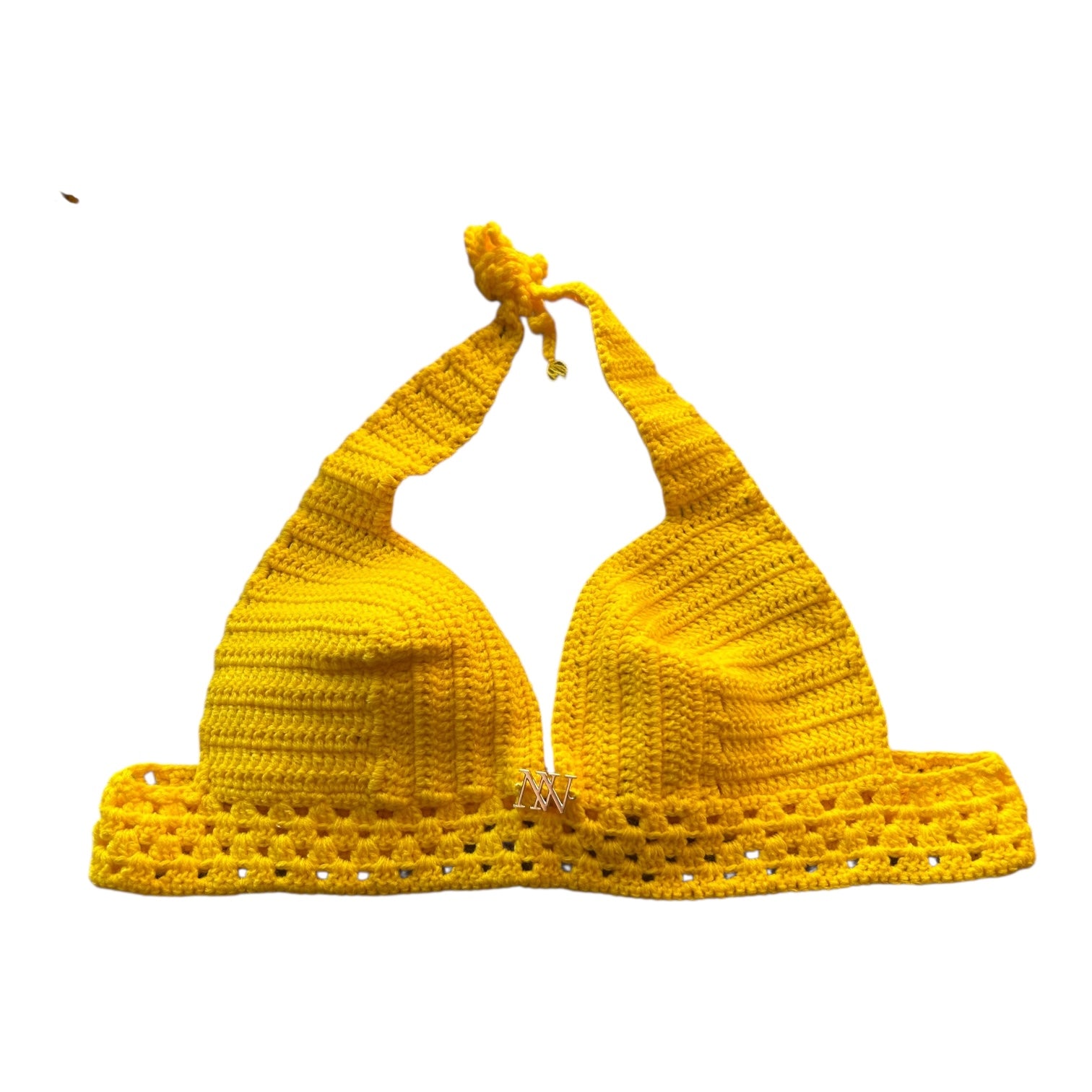 Yellow Square Bralette Handmade Crochet Bikini Top by Nikita Naomi