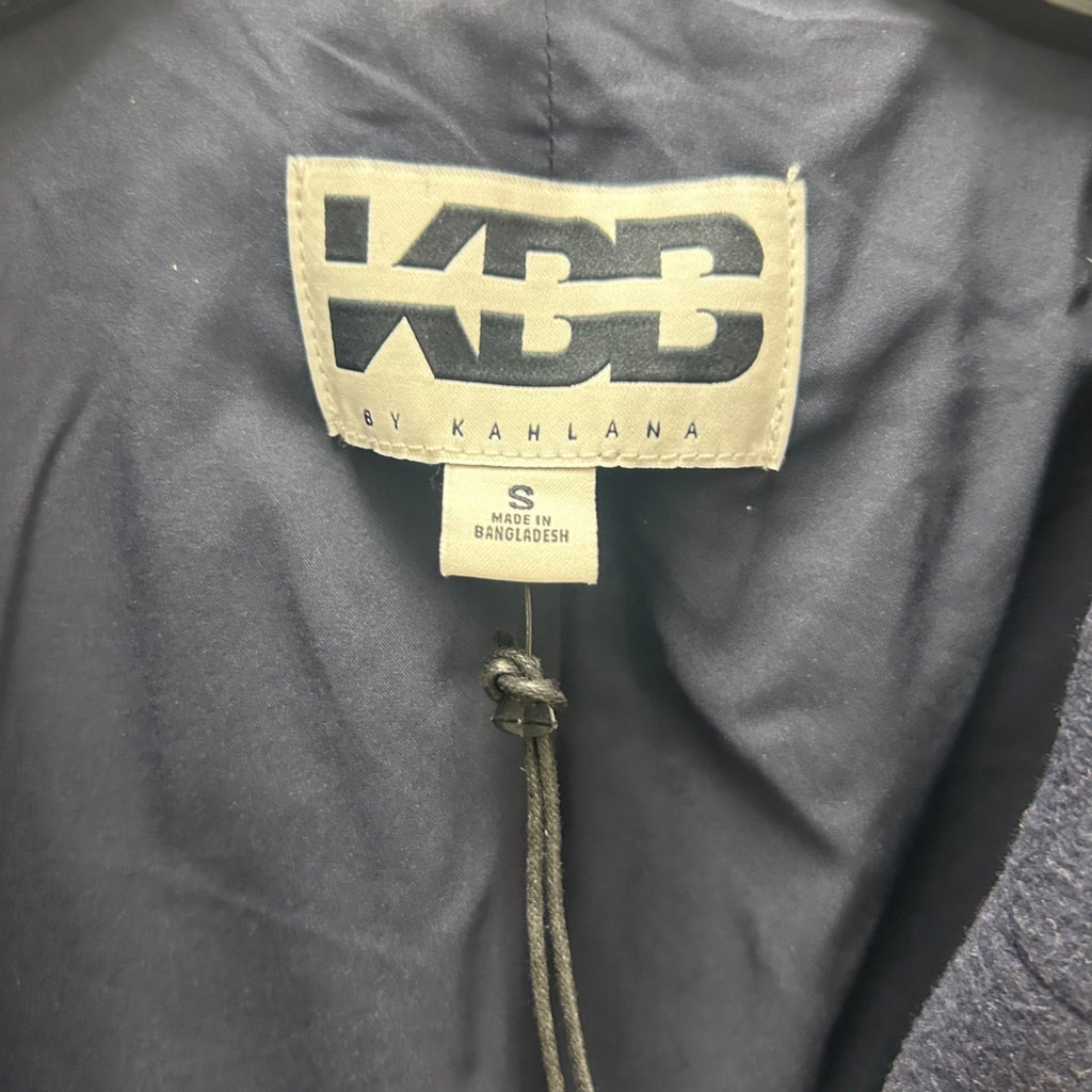 K-173 KBB by Kahlana Gold Button Double-Breasted Peacoat Navy Women's Size Small