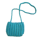 Handmade Turquoise Crochet Mini Shoulder Bag by Nikita Naomi