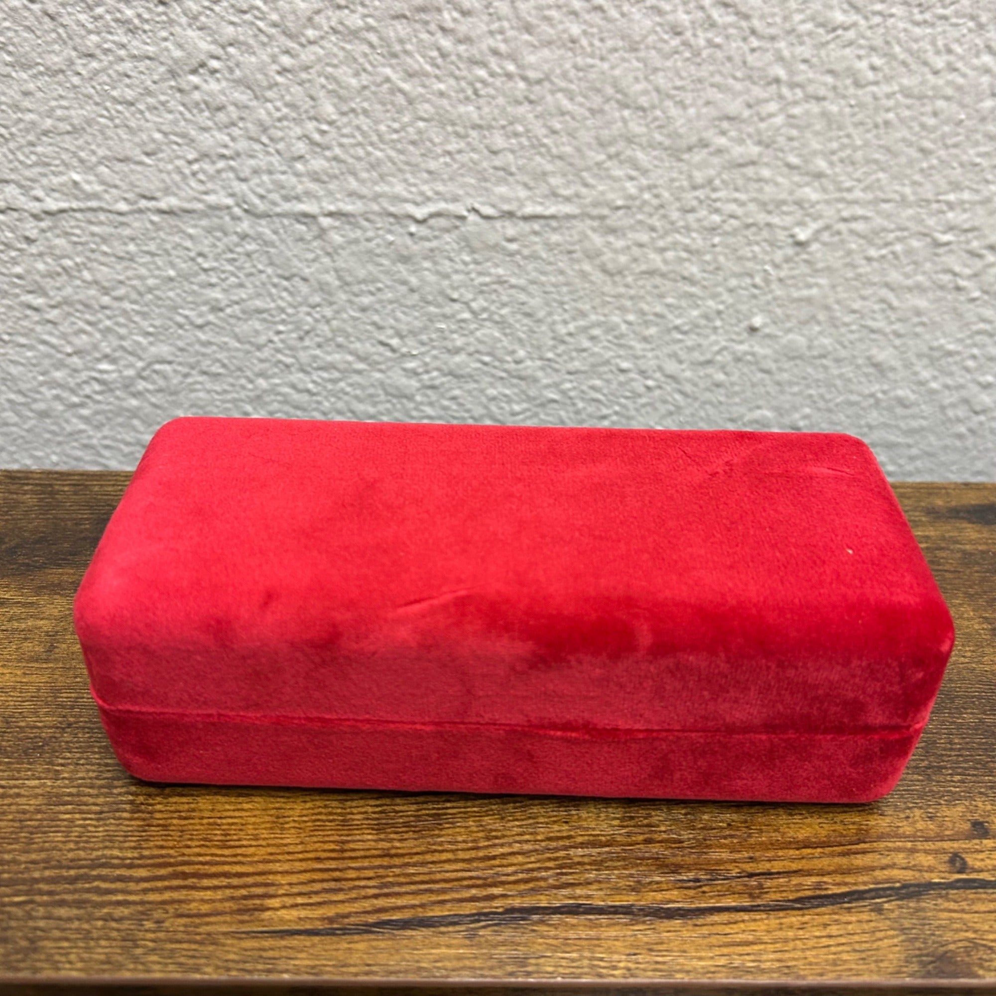 Carolina Herrera Red Velvet Sunglasses Case with Cleaning Cloth
