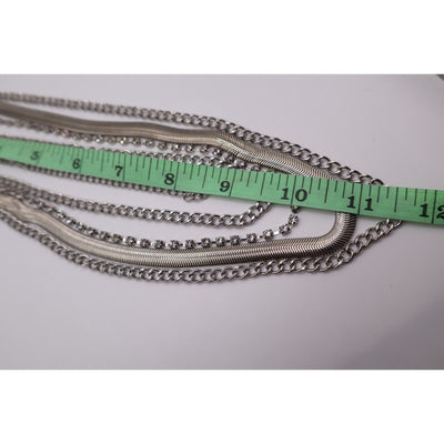 Silver Tone 5 Piece Necklace for Women's, Pre-owned in Good Condition