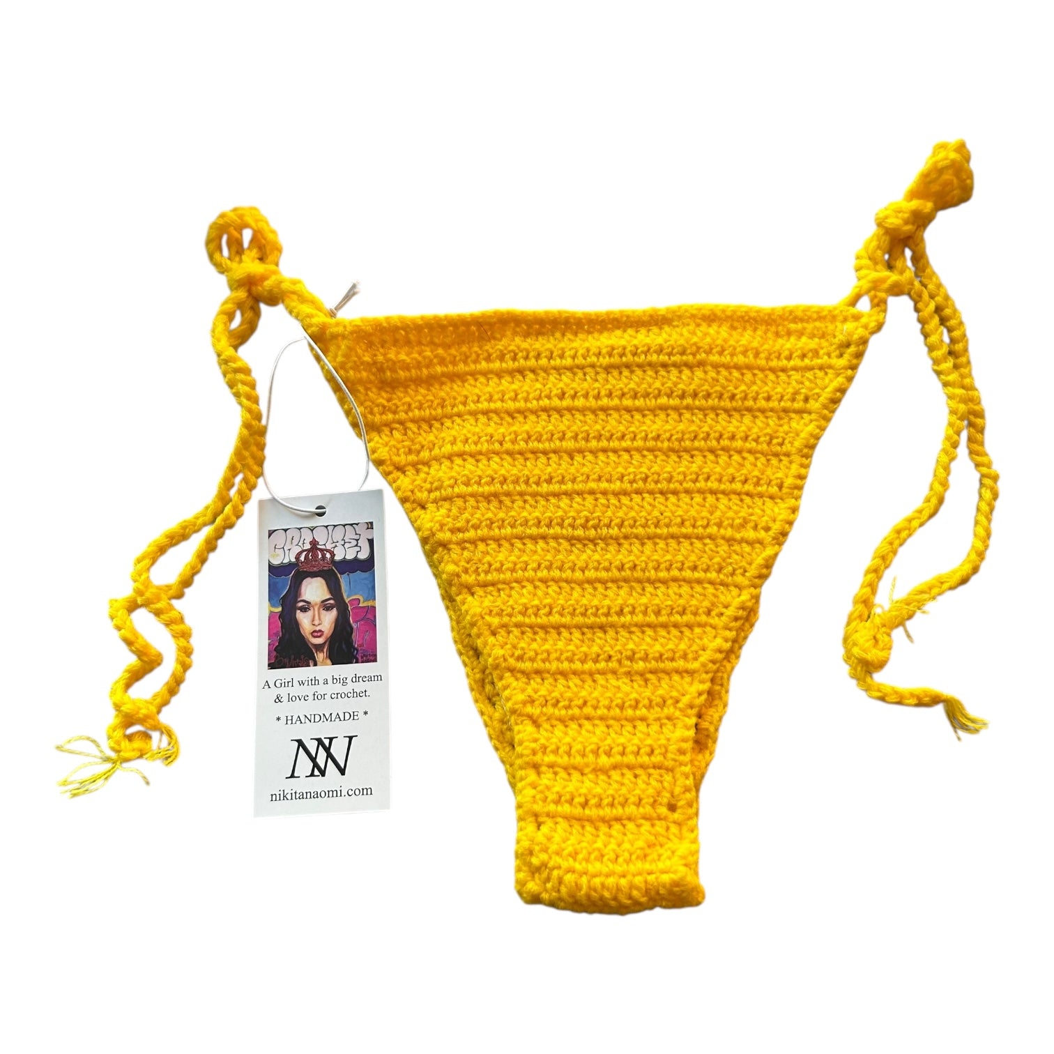Yellow Classic Crochet Bikini Bottom by Nikita Naomi