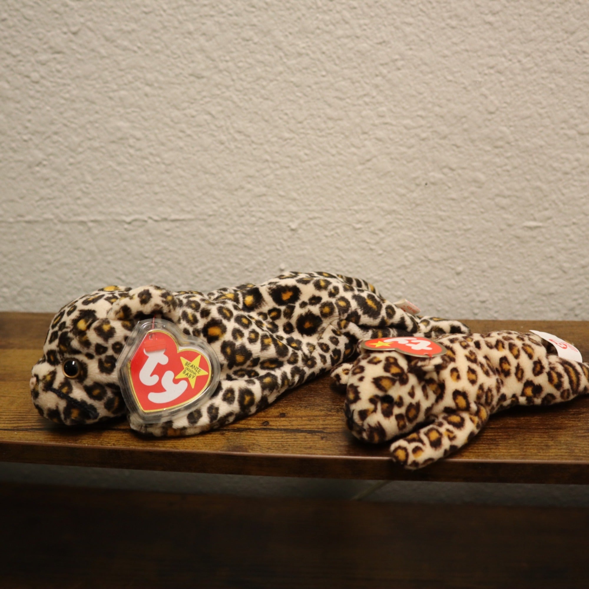 DG-153 Ty Beanie Freckles '96 and Teanie Beanie Babies '93 The Leopard Plush Toy