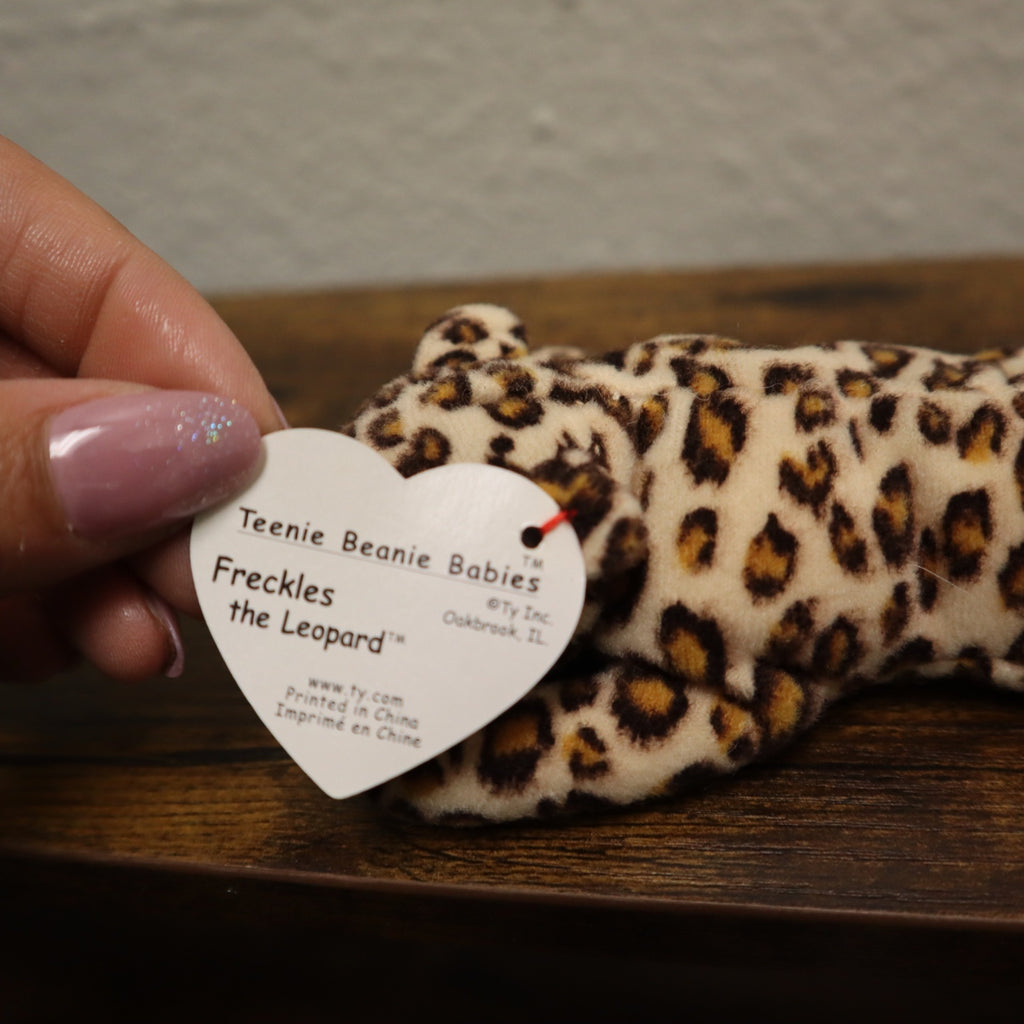 DG-153 Ty Beanie Freckles '96 and Teanie Beanie Babies '93 The Leopard Plush Toy