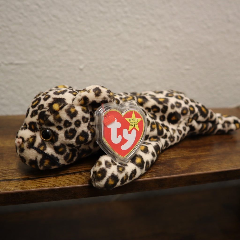 DG-153 Ty Beanie Freckles '96 and Teanie Beanie Babies '93 The Leopard Plush Toy