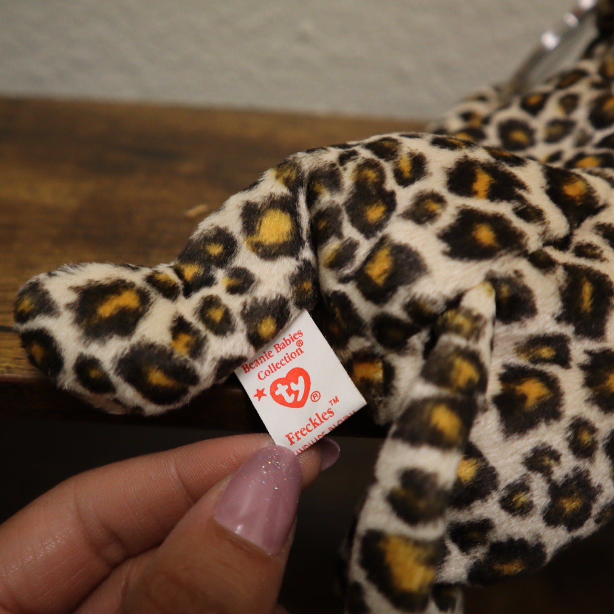 DG-153 Ty Beanie Freckles '96 and Teanie Beanie Babies '93 The Leopard Plush Toy