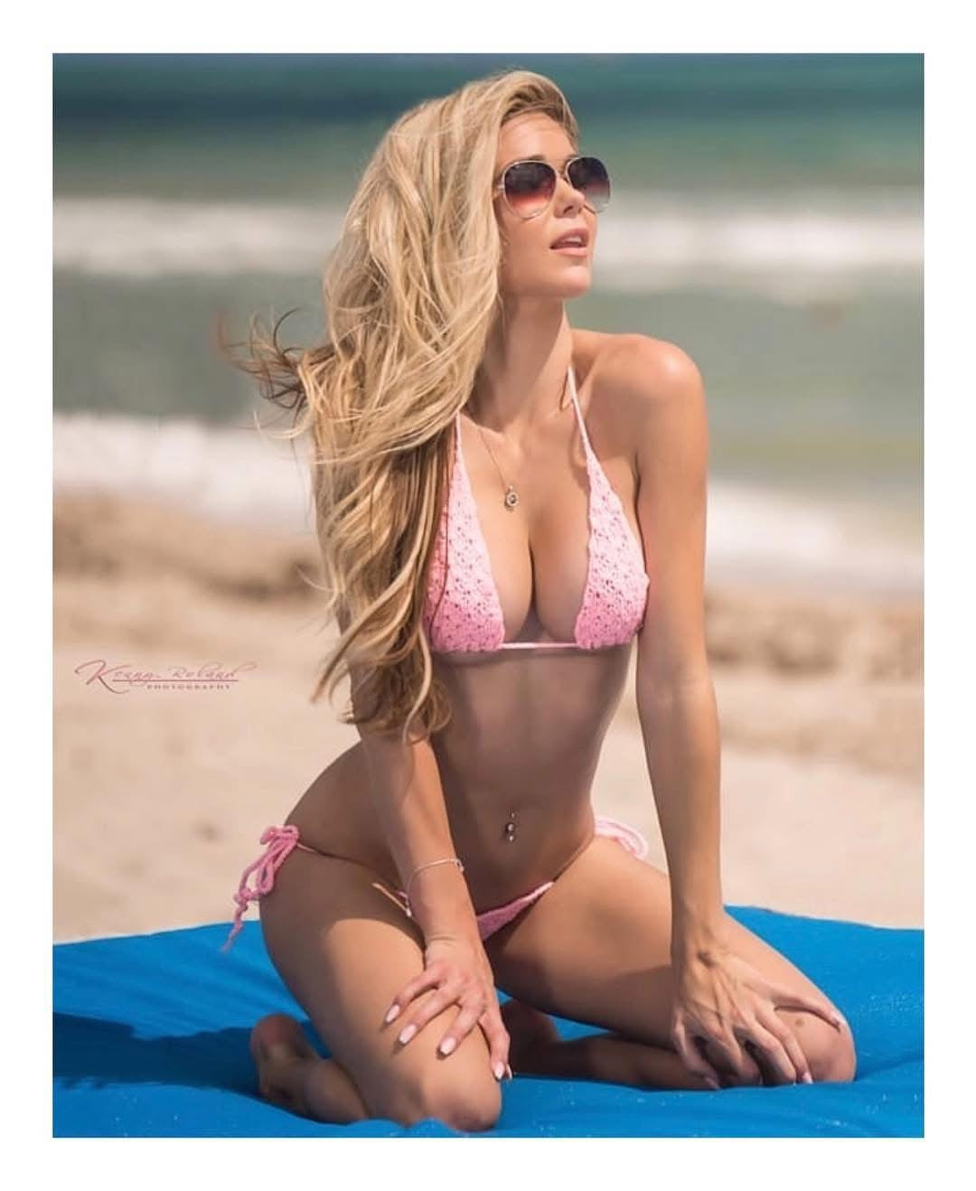 Pink Shell Triangle Handmade Crochet Bikini Top by Nikita Naomi