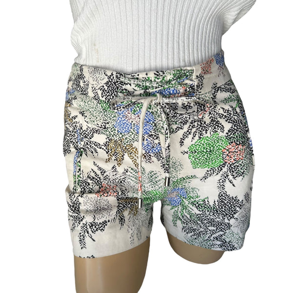 Zara Basic Collection Women's Size Small Tropical Print High Waist Shorts