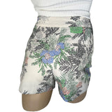 Zara Basic Collection Women's Size Small Tropical Print High Waist Shorts