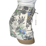 Zara Basic Collection Women's Size Small Tropical Print High Waist Shorts