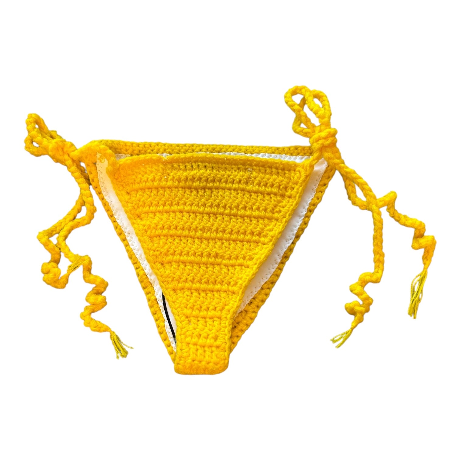 Yellow Mini Crochet Bikini Bottom by Nikita Naomi