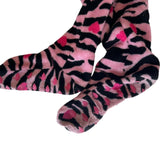 Jenni by Jennifer Moore Women's Medium Footed Onesie Sleepwear Pink Zebra Print