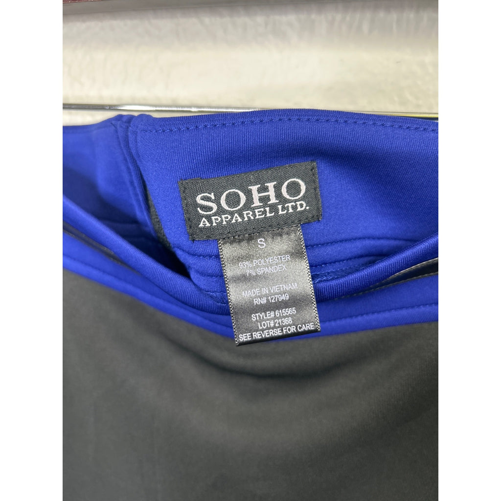 #1070 Soho Apparel Ltd. Pencil Skirt In Blue & Black Size S Polyester Blend