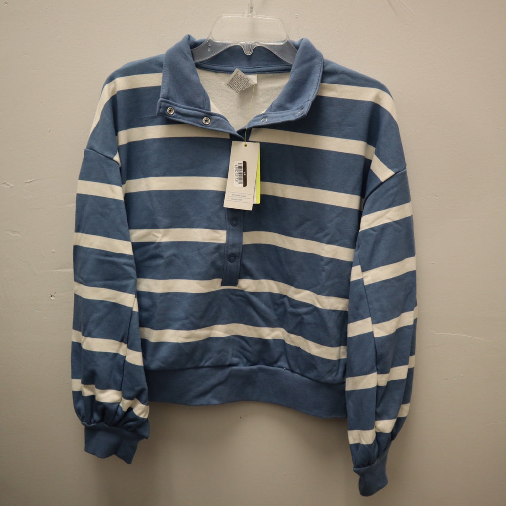 K-258 All in Motion Women's Small Blue/Cream Sweatshirt