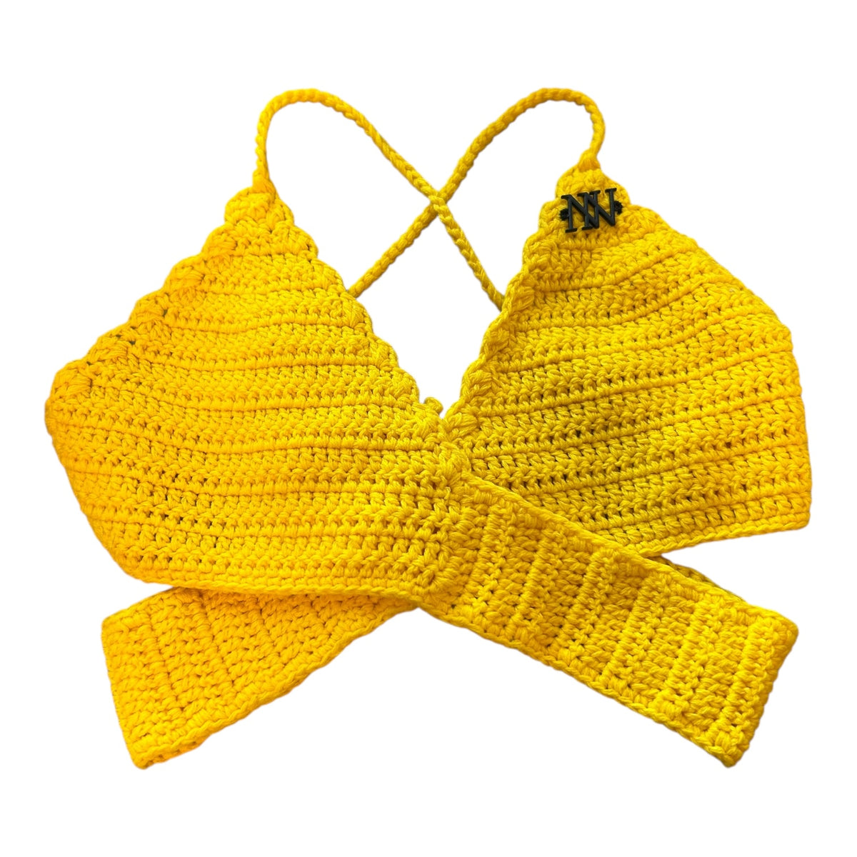 Yellow Body Wrap Crochet Bikini Top by Nikita Naomi
