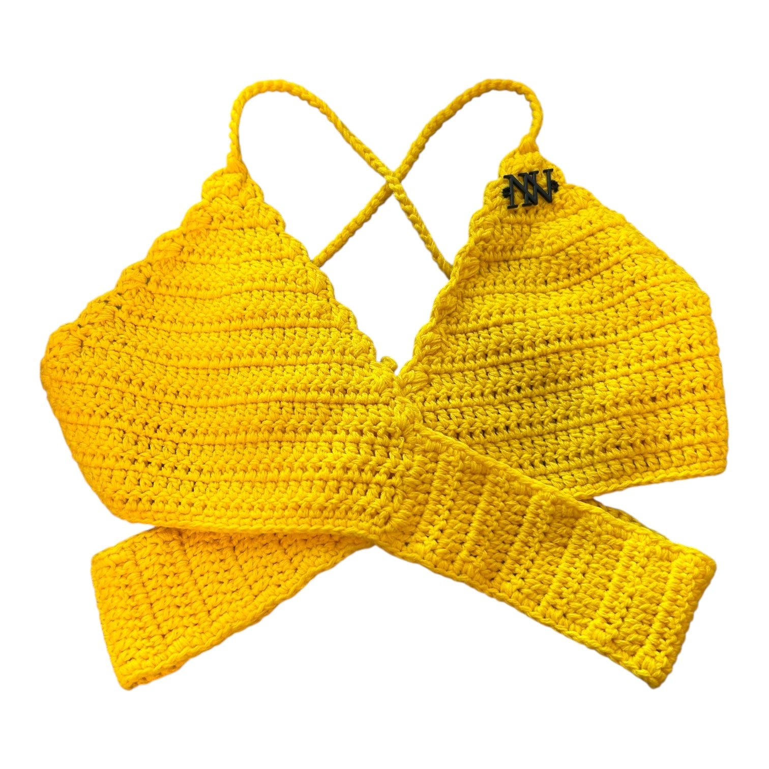 Yellow Body Wrap Crochet Bikini Top by Nikita Naomi