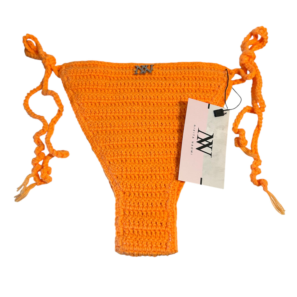 Orange Classic Crochet Bikini Bottom by Nikita Naomi