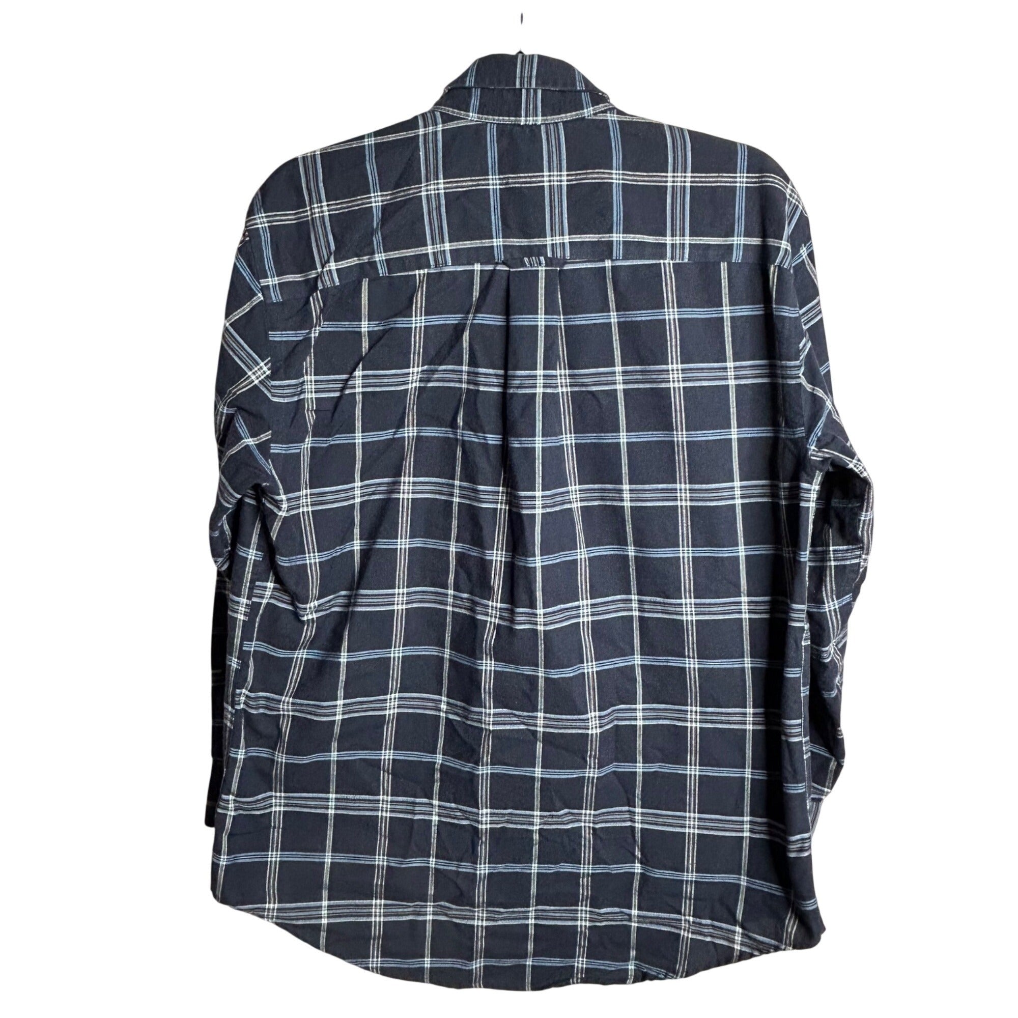 #694 St. John's Bay Men's Medium Button-Down T-Shirt, Black