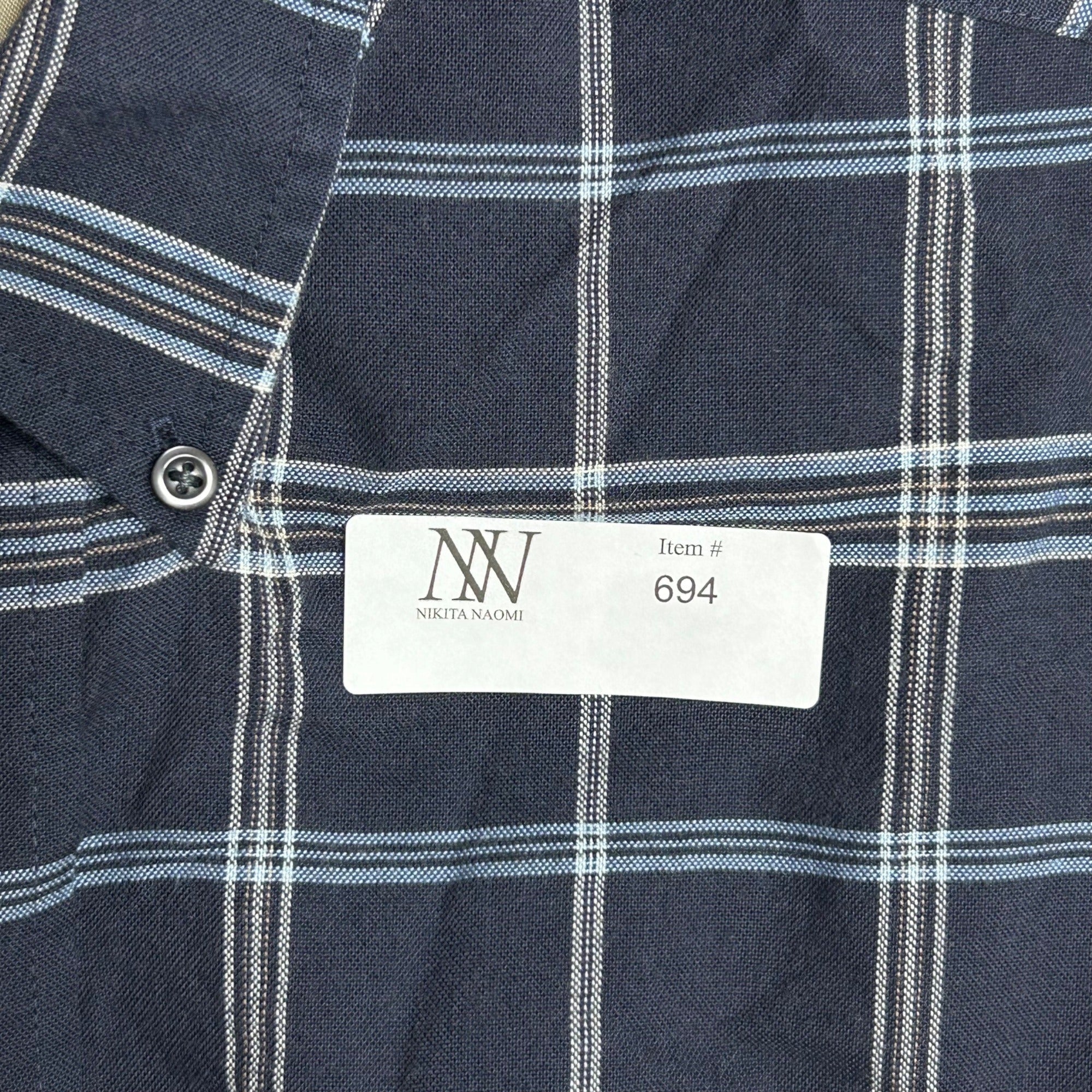 #694 St. John's Bay Men's Medium Button-Down T-Shirt, Black