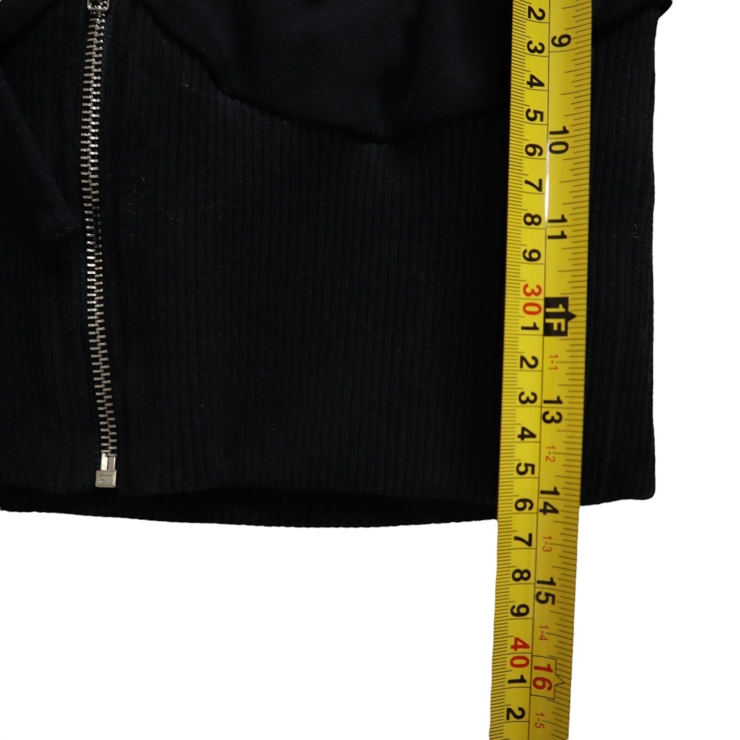 I Am Gia Black Cropped Hooded Sweater Women's Size Small