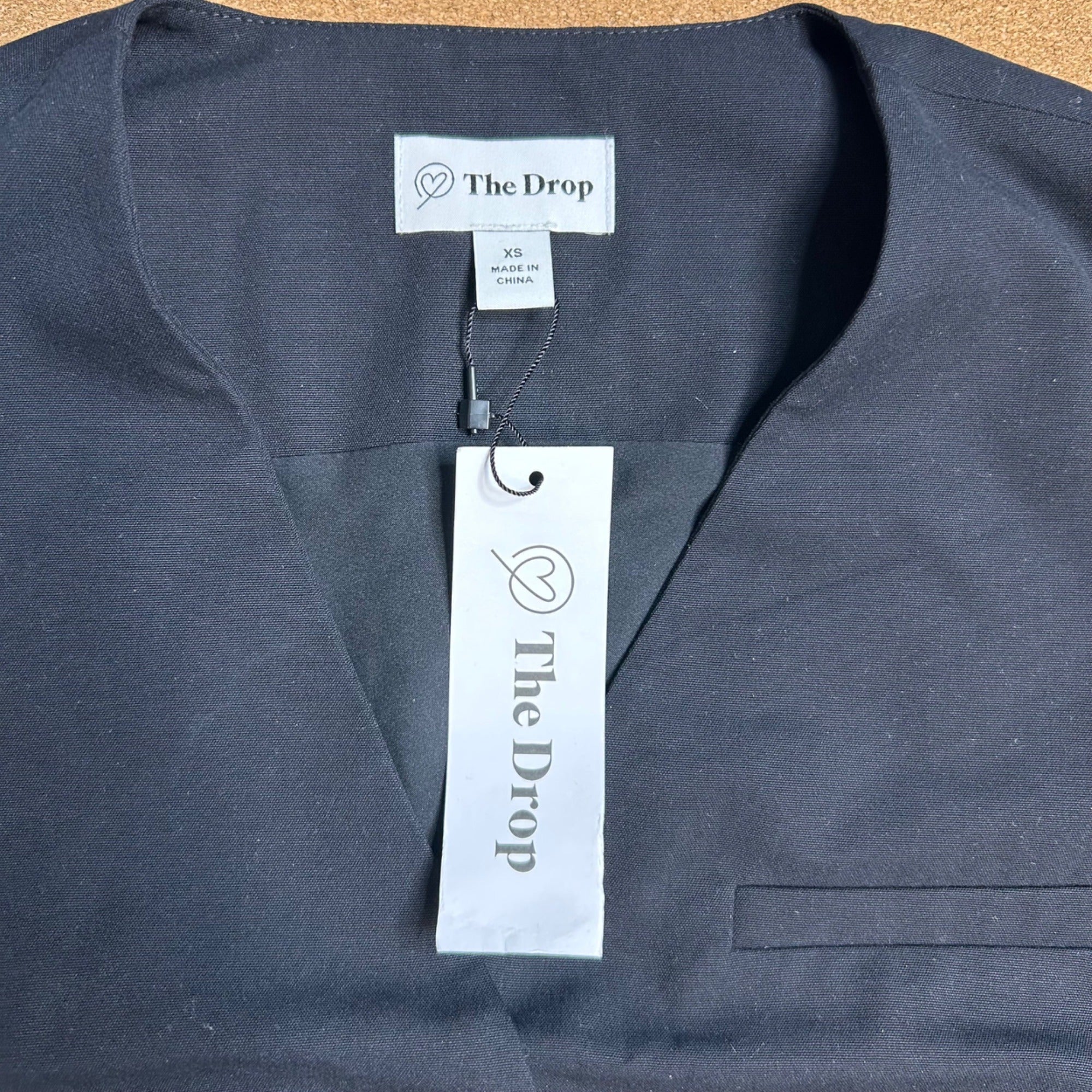 #878 The Drop Women's Size XS Sadie Cropped Slim Vest, Black